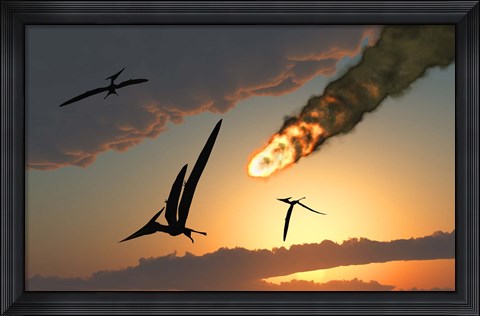 Framed Pteranodons in Flight Print