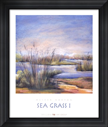 Framed Sea Grass I Print