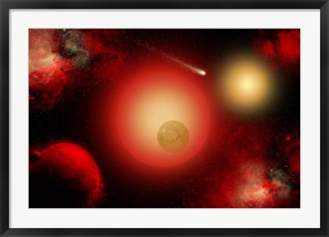 Framed Distant Ninary Star System Print