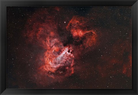 Framed M17, The Omega Nebula Print