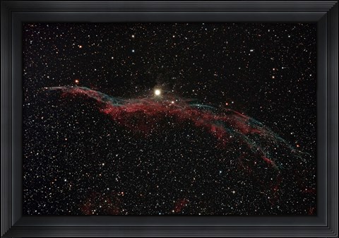 Framed NGC 6960, The Western Veil Nebula Print