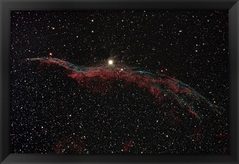 Framed NGC 6960, The Western Veil Nebula Print