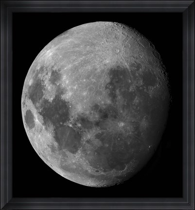 Framed Three Quarter Moon Print