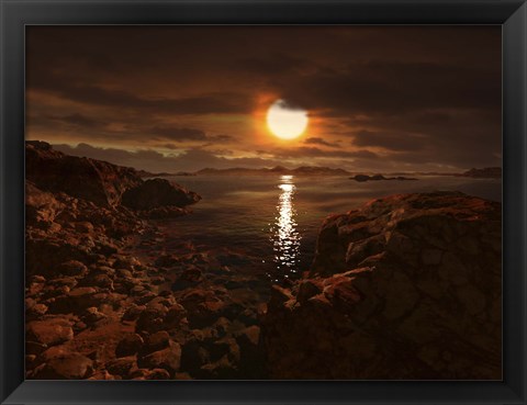 Framed Exoplanet Gliese 581D Print