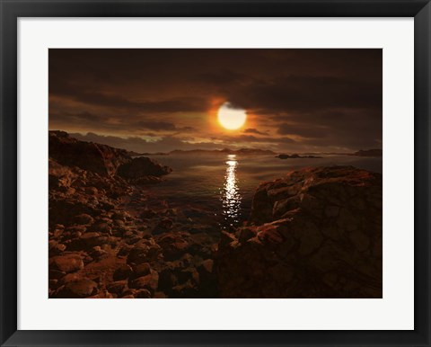 Framed Exoplanet Gliese 581D Print