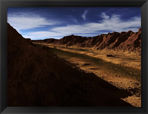 Framed River on Mars Print