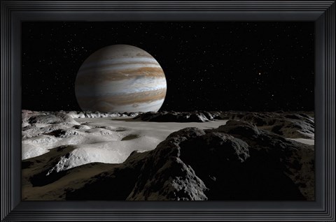 Framed Jupiter&#39;s Large Moon, Europa Print
