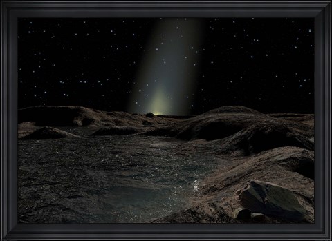 Framed Ice at Mercury&#39;s North Pole Print