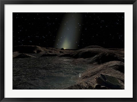 Framed Ice at Mercury&#39;s North Pole Print