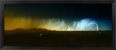 Framed Lightning Storm Print