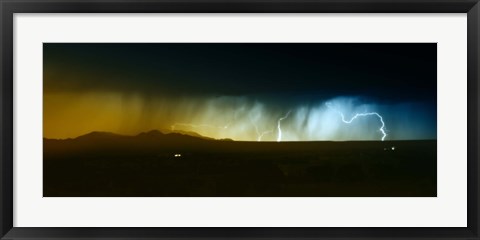 Framed Lightning Storm Print