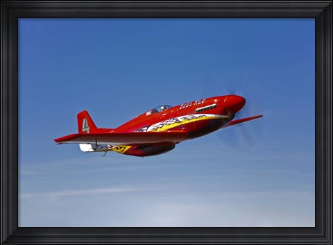 Framed Dago Red P-51G Mustang Print