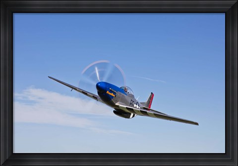 Framed P-51D Mustang in Flight Print