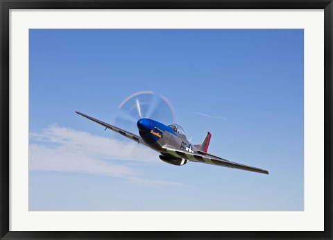 Framed P-51D Mustang in Flight Print