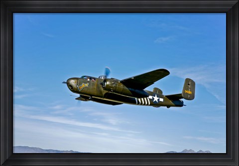 Framed B-25G Mitchell Bomber Print