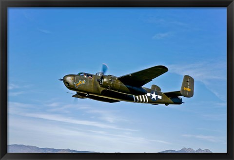 Framed B-25G Mitchell Bomber Print