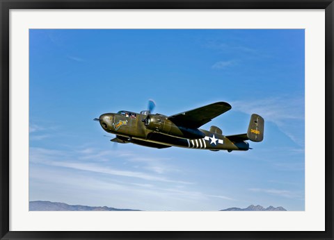 Framed B-25G Mitchell Bomber Print