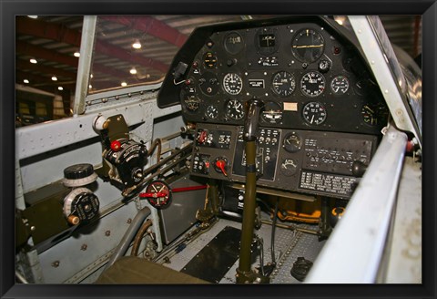 Framed Cockpit of a P-40E Warhawk Print