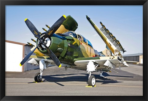 Framed Douglas AD-5 Skyraider Print