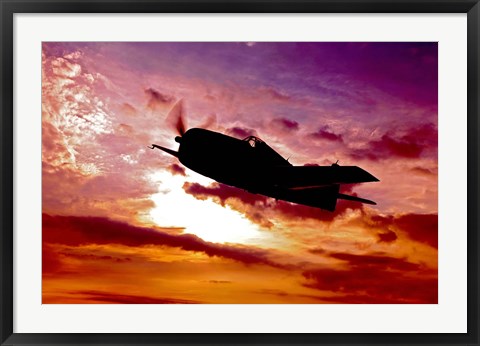 Framed Grumman F6F Hellcat Print