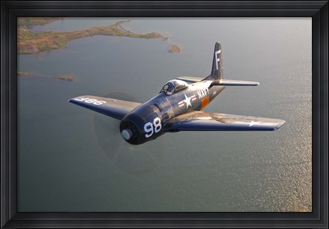 Framed Grumman F8F Bearcat Print