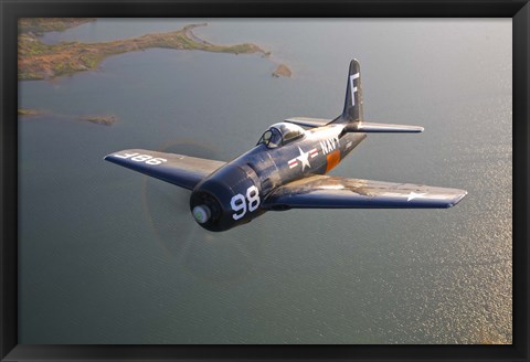 Framed Grumman F8F Bearcat Print