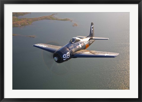 Framed Grumman F8F Bearcat Print