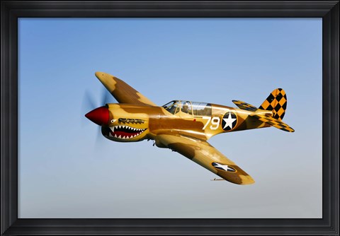 Framed P-40N Warhawk Print
