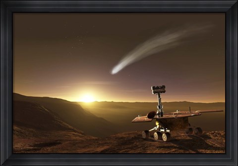 Framed Comet over Endeavour Crater Print
