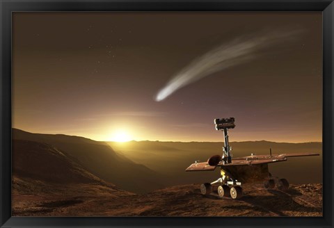 Framed Comet over Endeavour Crater Print