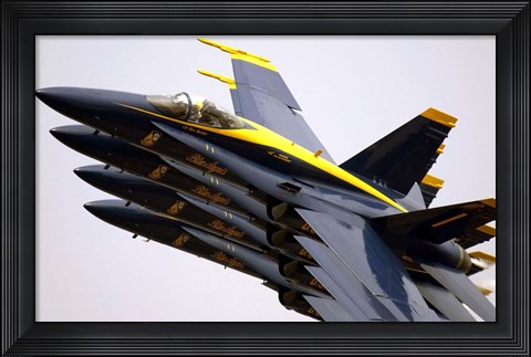 Framed Four Blue Angels F/A-18C Hornets Print
