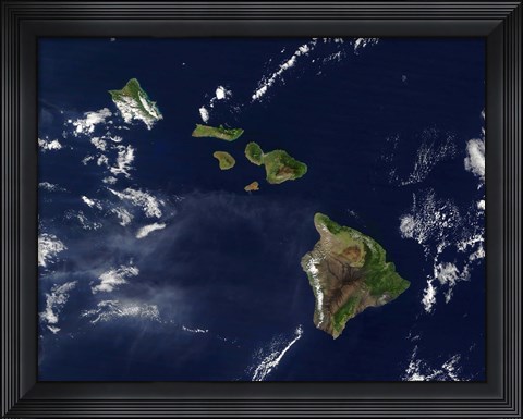 Framed Hawaiian Islands Print