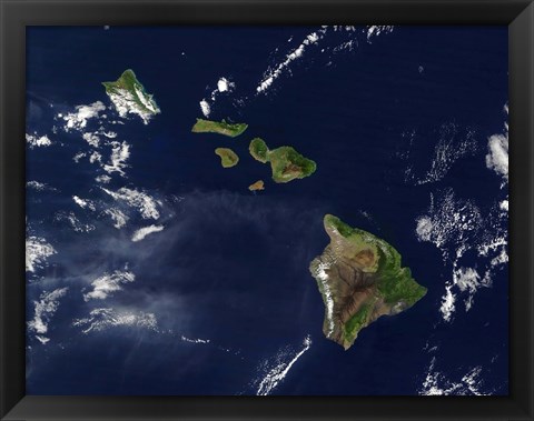 Framed Hawaiian Islands Print