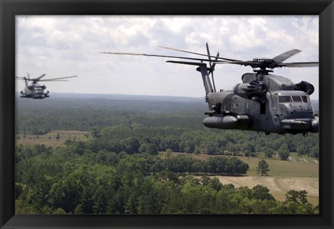 Framed MH-53 Pave Low Helicopters Print