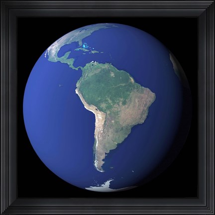 Framed South America Print