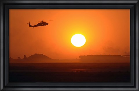 Framed Army Blackhawk Helicopter Print