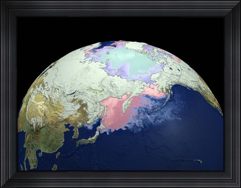 Framed Snow, Sea, Ice Print