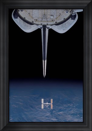 Framed Space Shuttle Departs Print
