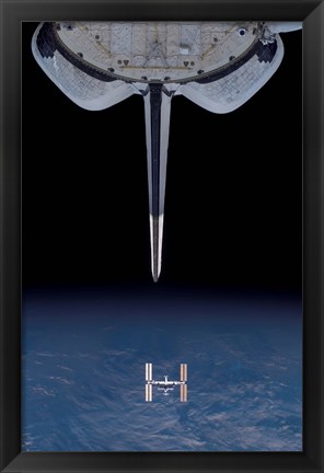 Framed Space Shuttle Departs Print