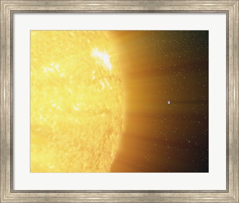 Framed Sun and the Earth Print