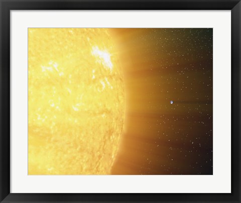 Framed Sun and the Earth Print