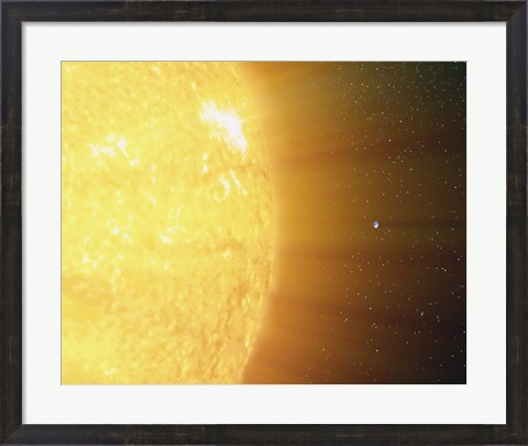 Framed Sun and the Earth Print