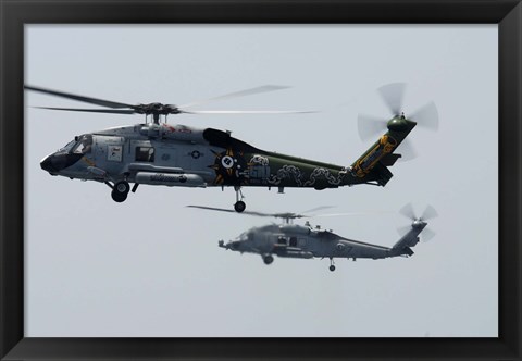 Framed SH-60F and HH-60H Seahawk Print