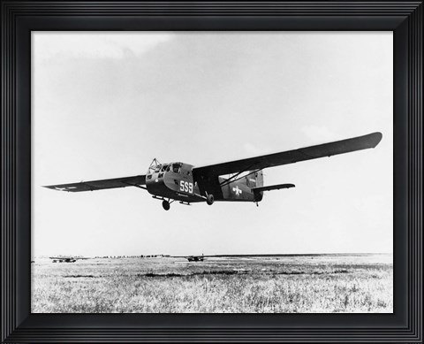 Framed US Army Air Force Waco CG-4A Glider Print