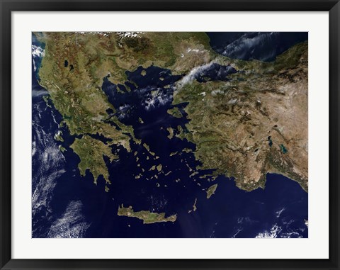 Framed Greece and Turkey Print