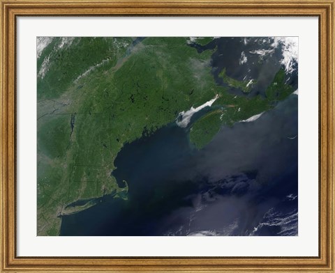 Framed Northeast United States and Canada Print