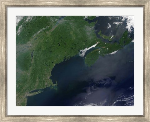 Framed Northeast United States and Canada Print