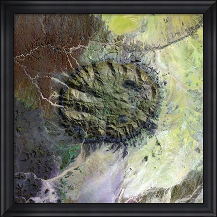 Framed Brandberg Massif in Northen Namibia Print