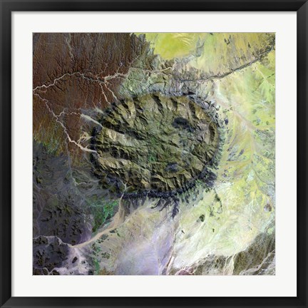 Framed Brandberg Massif in Northen Namibia Print