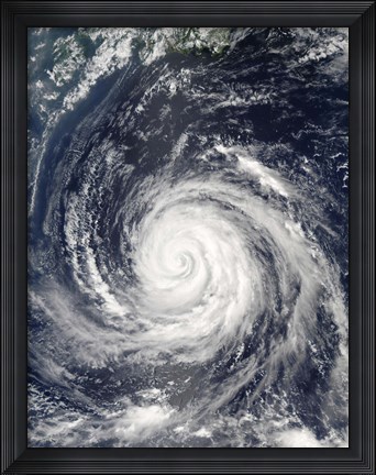 Framed Typhoon Rusa Print